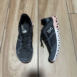 ON CLOUD Running Cloudflow Rock Rose Womens Athletic Walk Sneaker Grey Pink 9.5